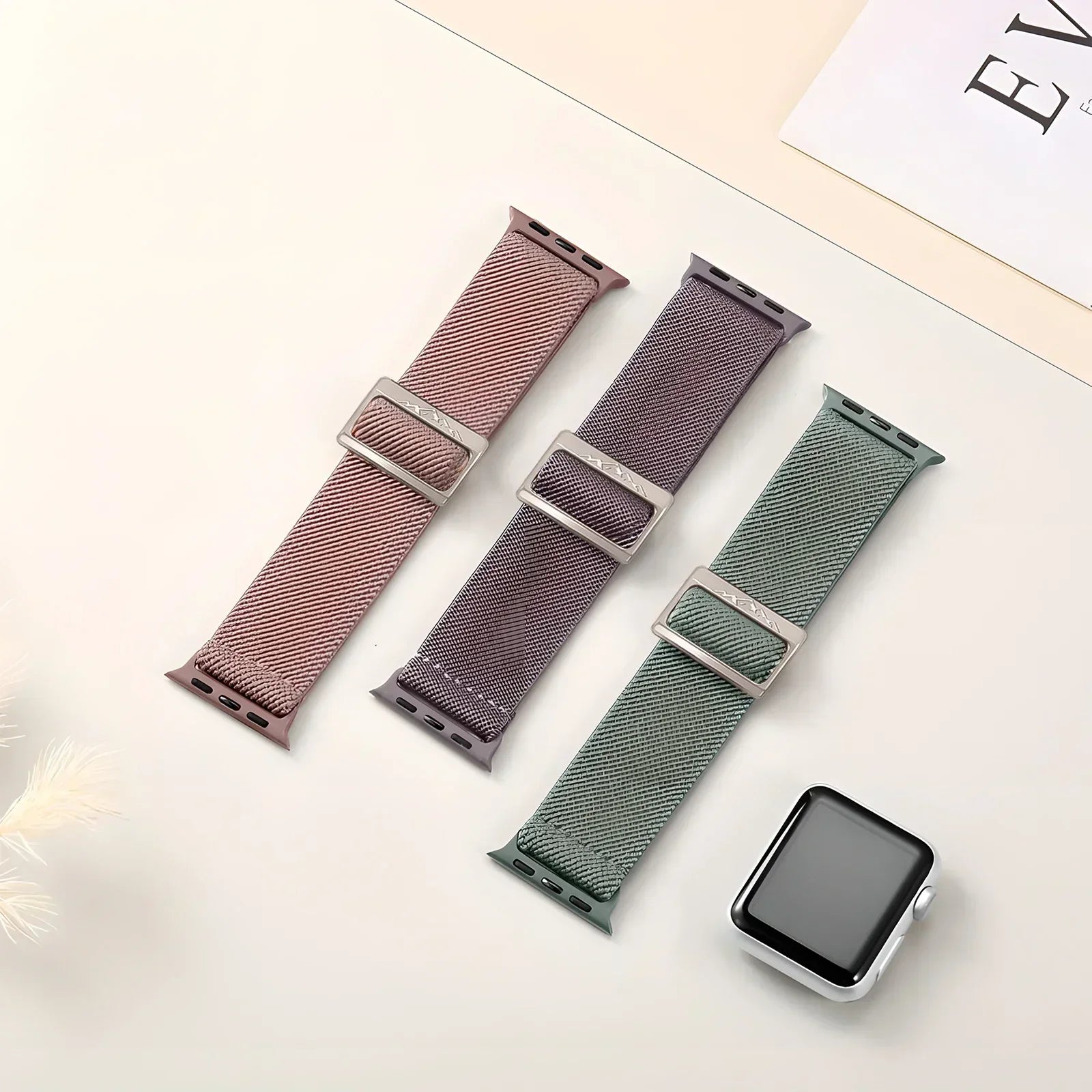 Woven Nylon Strap Compatible with Apple Watch 38–49mm