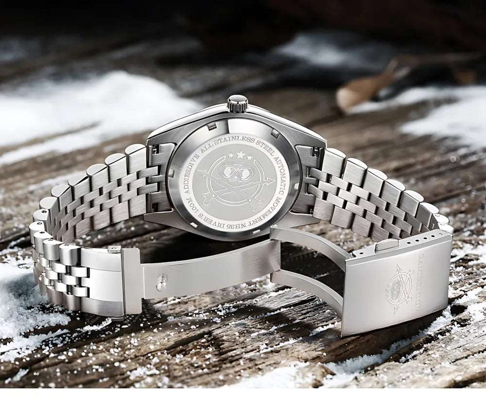 ADDIESDIVE 39mm Automatic Textured Dial Watch – Jubilee Bracelet-Addiesdive-Viva Timepiece