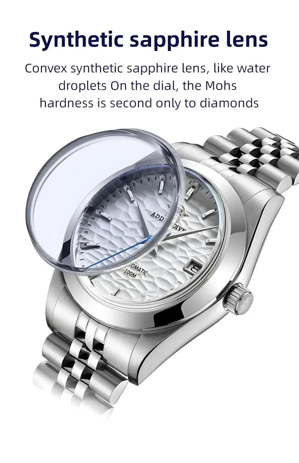 ADDIESDIVE 39mm Automatic Textured Dial Watch – Jubilee Bracelet-Addiesdive-Viva Timepiece