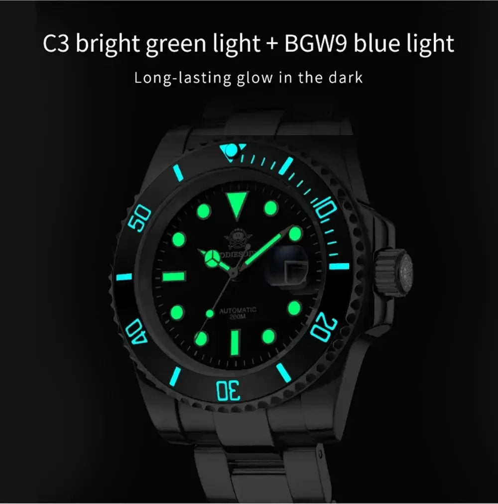 Addiesdive 41mm Automatic Diver Watch – Sapphire Crystal, Ceramic Bezel, NH35-Addiesdive-Viva Timepiece