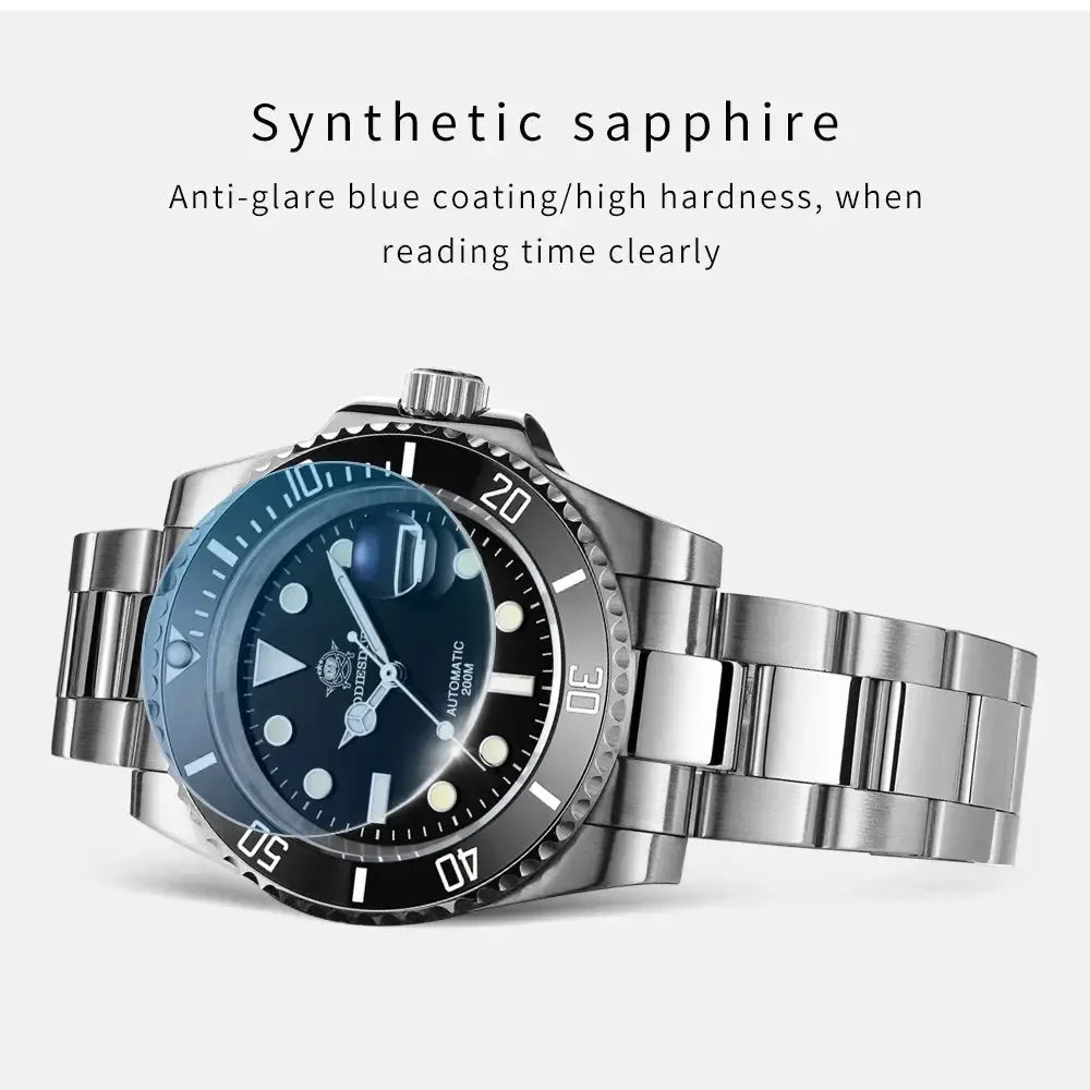 Addiesdive 41mm Automatic Diver Watch – Sapphire Crystal, Ceramic Bezel, NH35-Addiesdive-Viva Timepiece