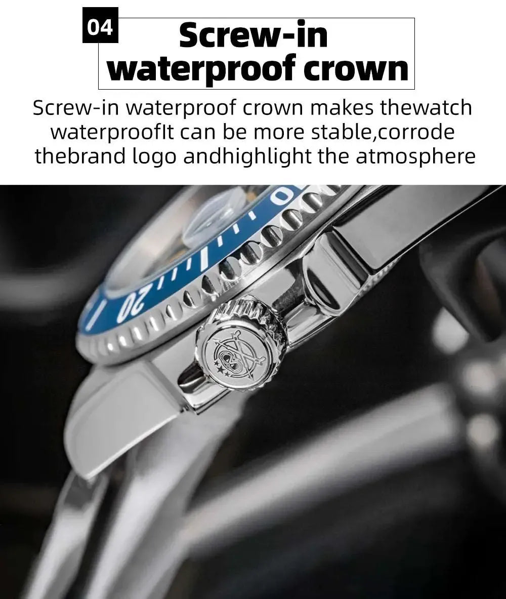 ADDIESDIVE AD2054 41mm Quartz Diver Watch – Ceramic Bezel, 200M-Addiesdive-Viva Timepiece