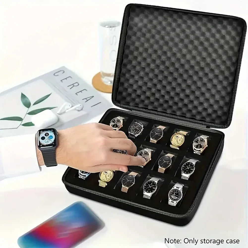 Advanced 15-Slot Travel Watch Case – Padded Storage Organizer-VivaPort-Viva Timepiece