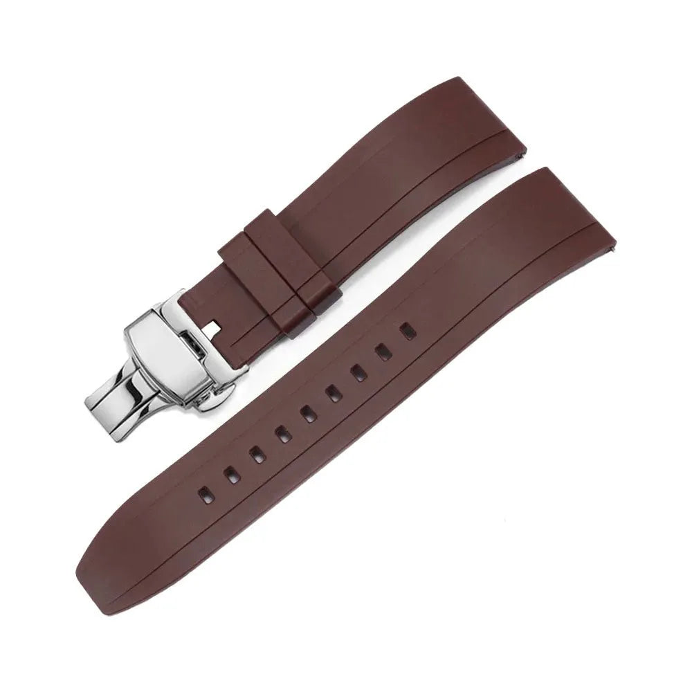 Quick Release Rubber Watch Strap with Push Clasp – 20mm 22mm 24mm-VivaStraps-Viva Timepiece