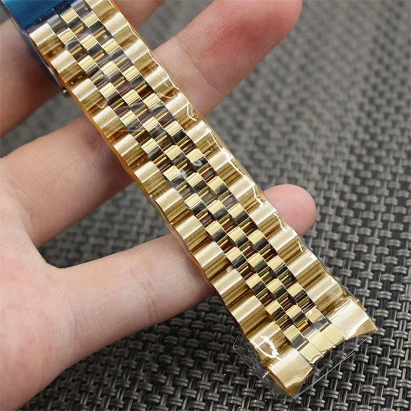 Curved End Jubilee Watch Bracelet – Compatible with Datejust-ChronoCraft-Viva Timepiece