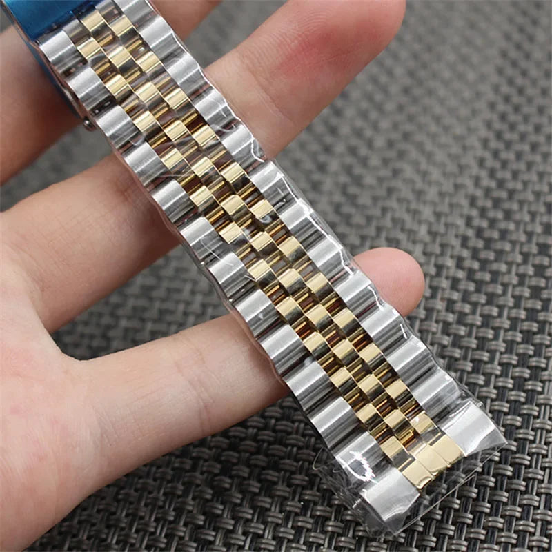 Curved End Jubilee Watch Bracelet – Compatible with Datejust-ChronoCraft-Viva Timepiece
