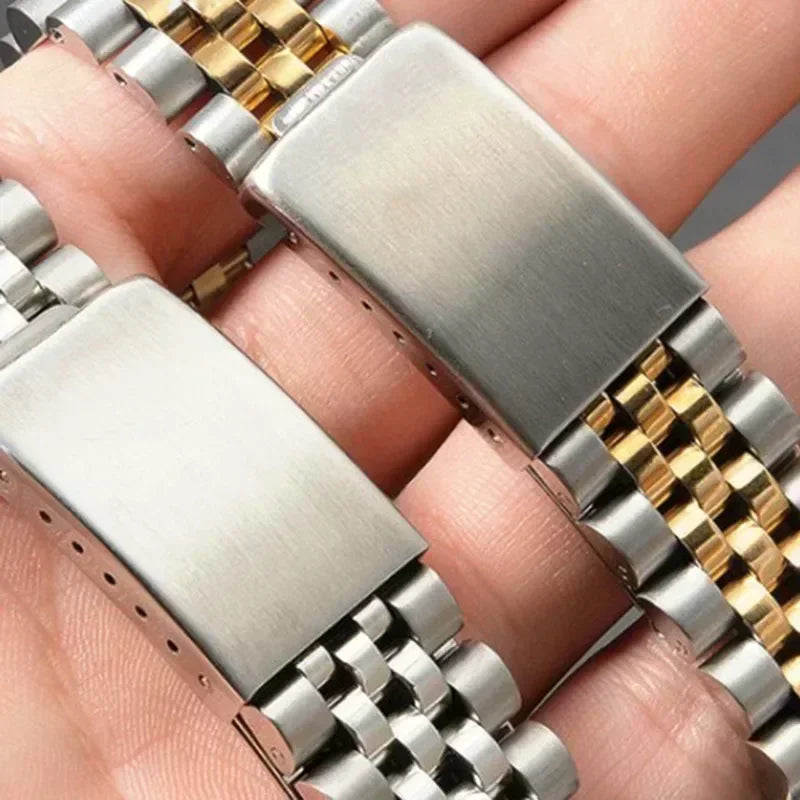 Curved End Jubilee Watch Bracelet – Compatible with Datejust-ChronoCraft-Viva Timepiece