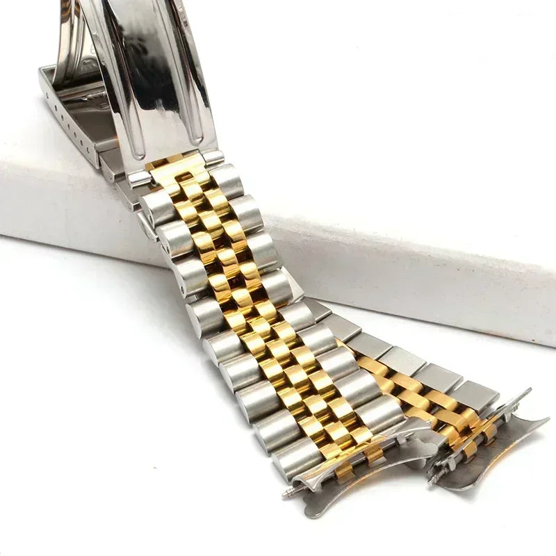 Curved End Jubilee Watch Bracelet – Compatible with Datejust-ChronoCraft-Viva Timepiece