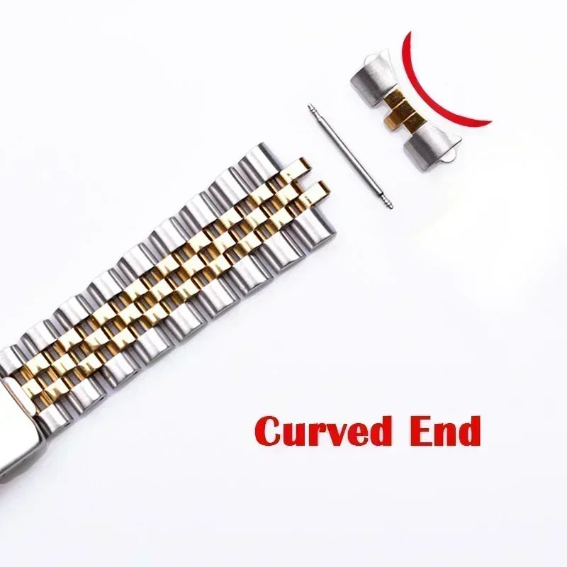 Curved End Jubilee Watch Bracelet – Compatible with Datejust-ChronoCraft-Viva Timepiece