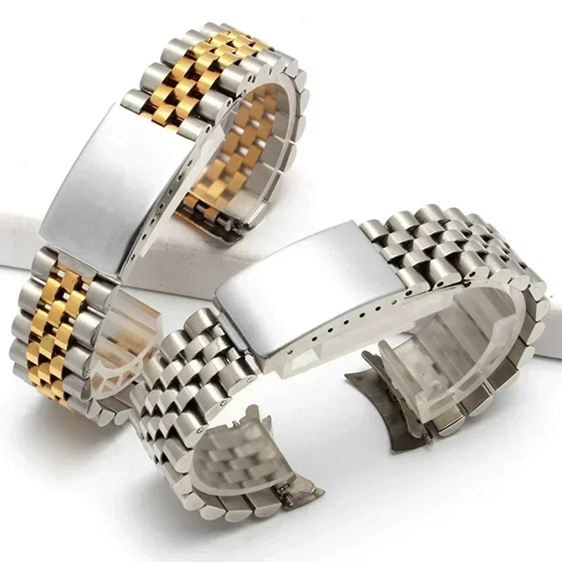 Curved End Jubilee Watch Bracelet – Compatible with Datejust-ChronoCraft-Viva Timepiece