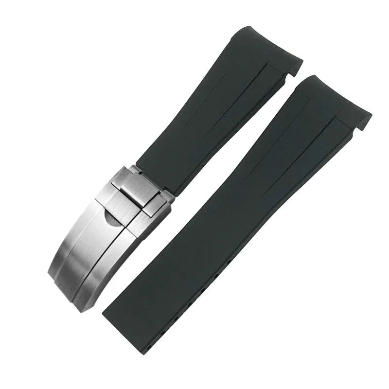 Curved Rubber Watch Strap – Compatible with Datejust, Submariner & GMT