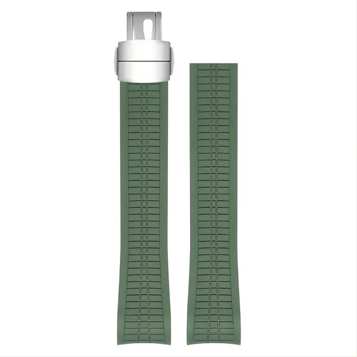 Curved-End Rubber Watch Strap 21mm – Compatible with Patek Philippe Aquanaut 5168G-VivaStraps-Viva Timepiece