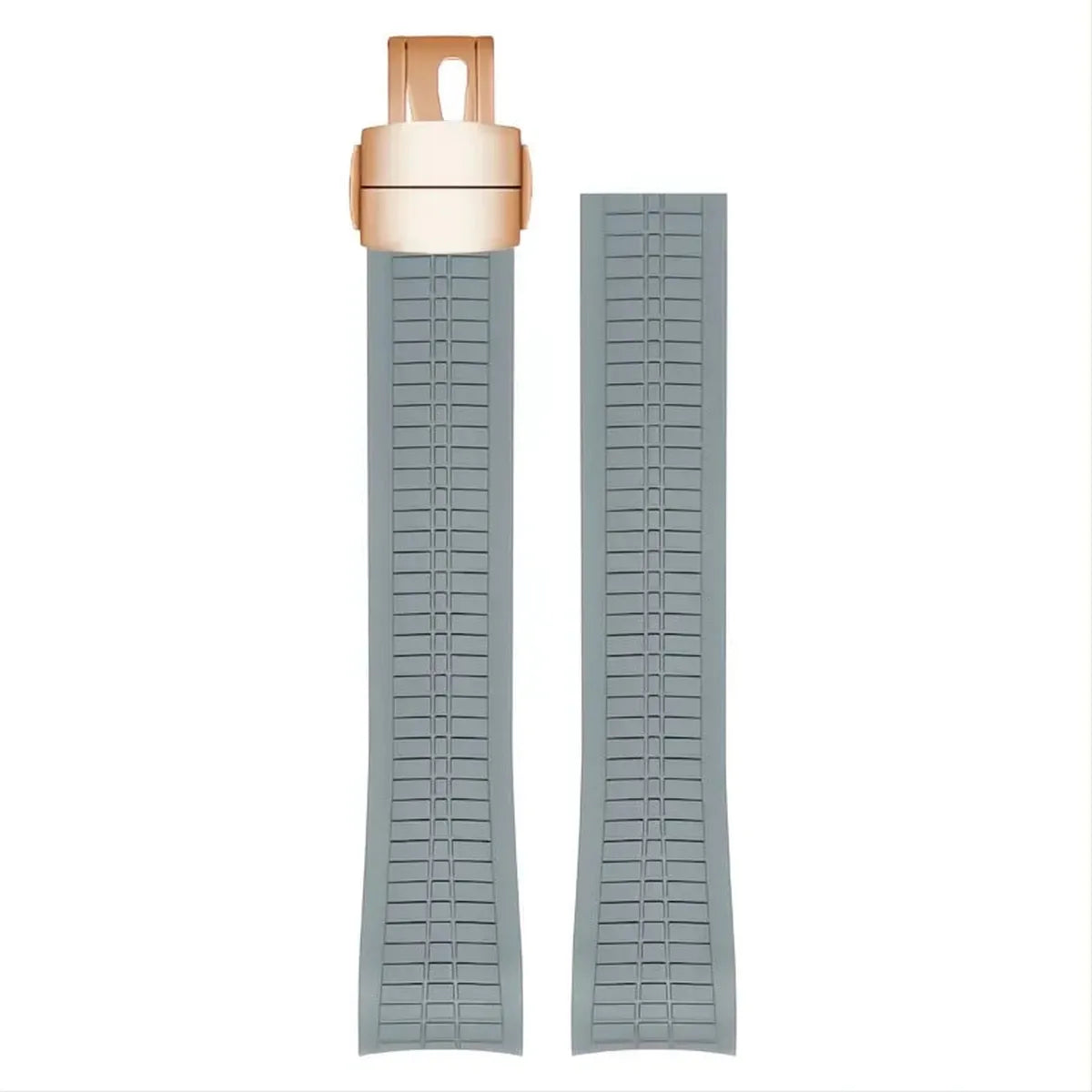 Curved-End Rubber Watch Strap 21mm – Compatible with Patek Philippe Aquanaut 5168G-VivaStraps-Viva Timepiece