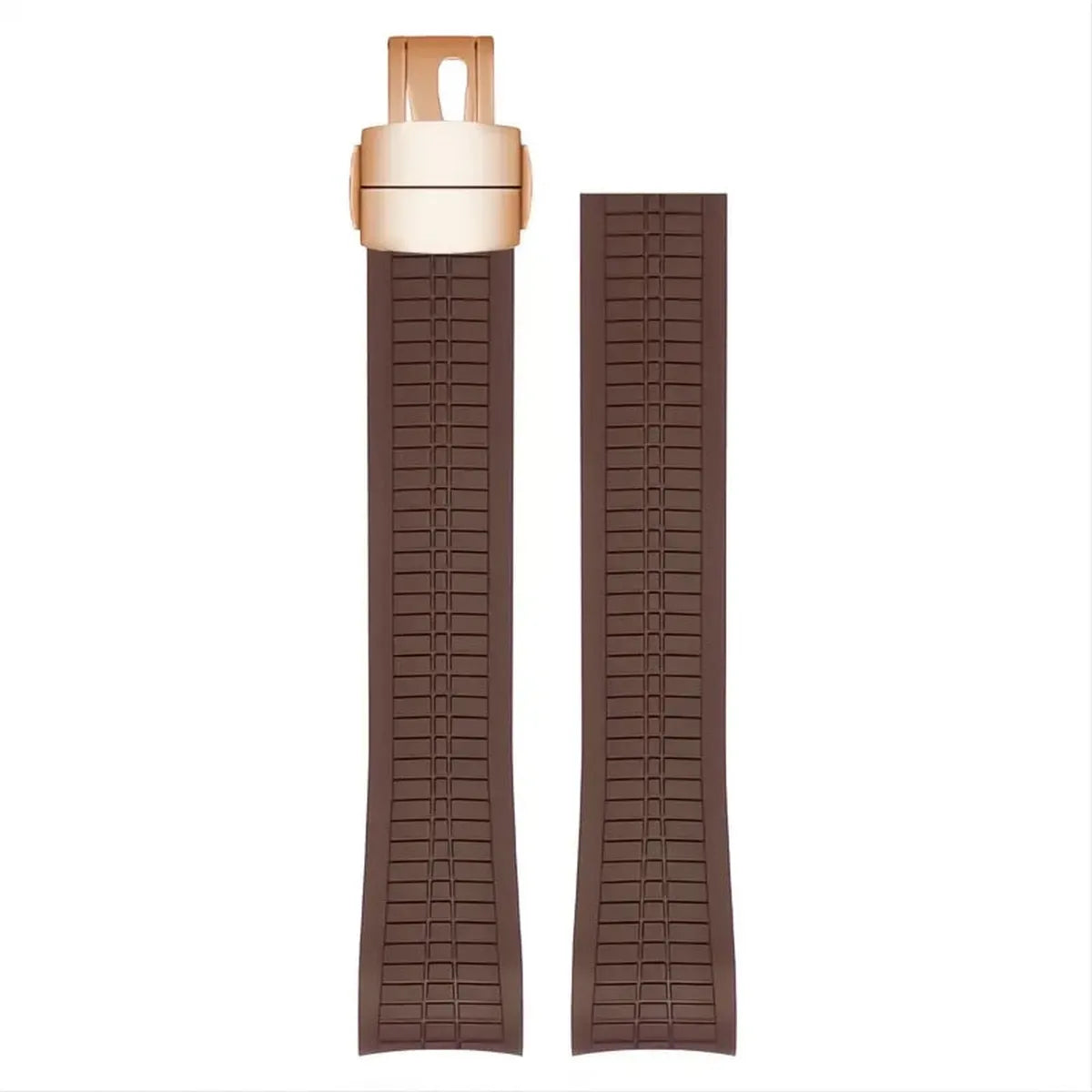Curved-End Rubber Watch Strap 21mm – Compatible with Patek Philippe Aquanaut 5168G-VivaStraps-Viva Timepiece