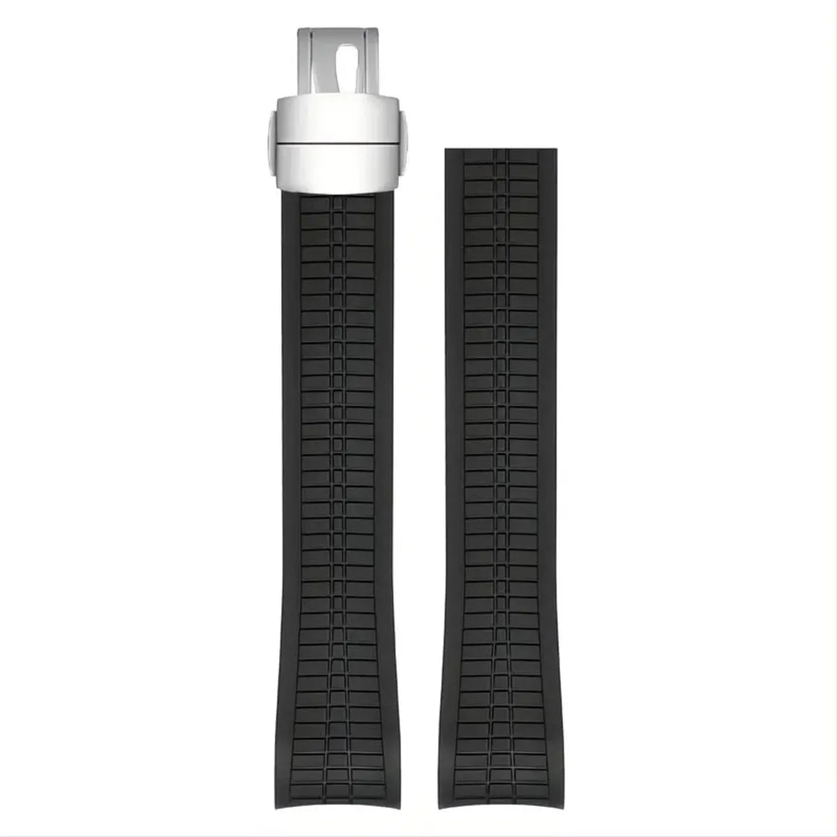 Curved-End Rubber Watch Strap 21mm – Compatible with Patek Philippe Aquanaut 5168G-VivaStraps-Viva Timepiece