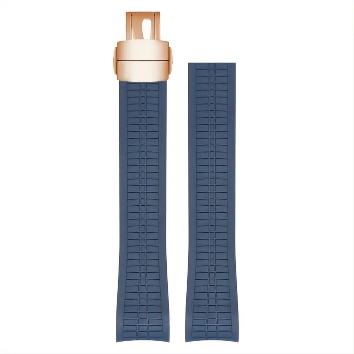 Curved-End Rubber Watch Strap 21mm – Compatible with Patek Philippe Aquanaut 5168G-VivaStraps-Viva Timepiece