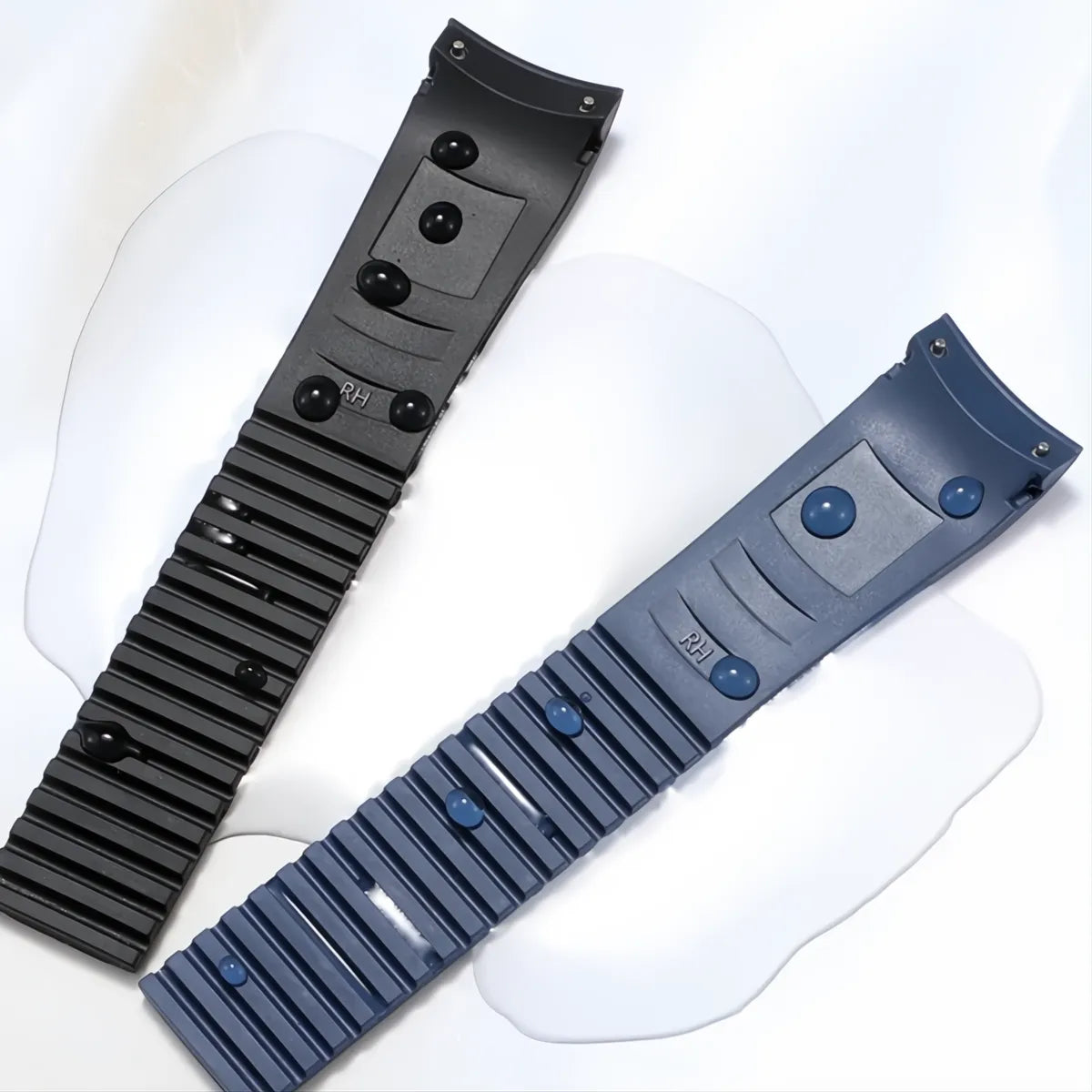 Curved-End Rubber Watch Strap 21mm – Compatible with Patek Philippe Aquanaut 5168G-VivaStraps-Viva Timepiece