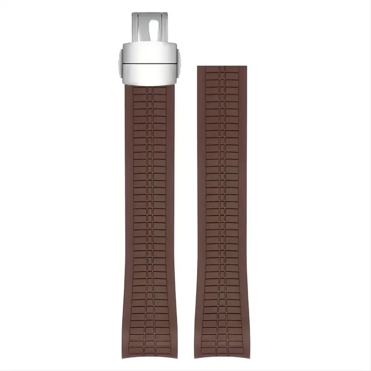 Curved-End Rubber Watch Strap 21mm – Compatible with Patek Philippe Aquanaut 5168G-VivaStraps-Viva Timepiece