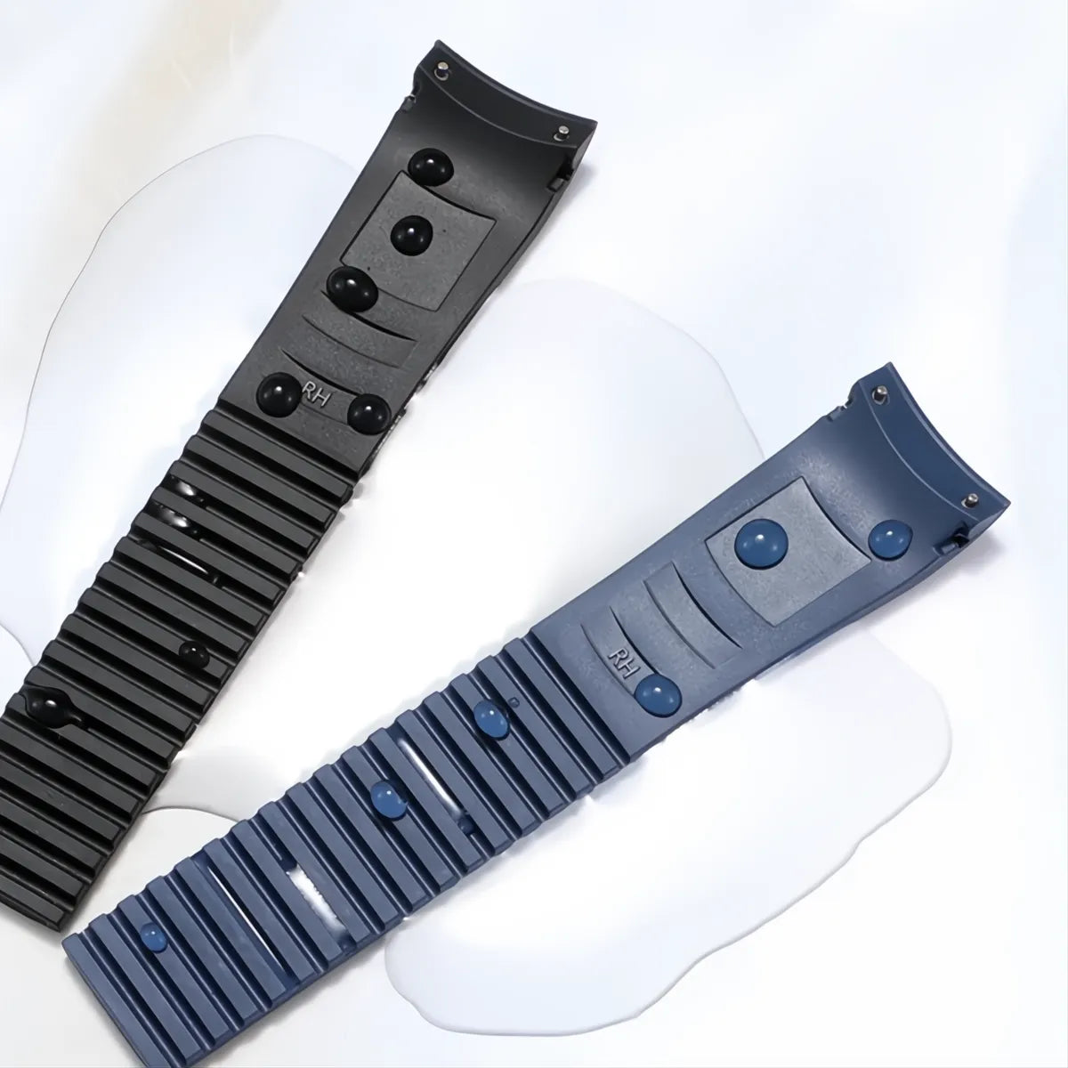 Curved-End Rubber Watch Strap 21mm – Compatible with Patek Philippe Aquanaut 5168G-VivaStraps-Viva Timepiece