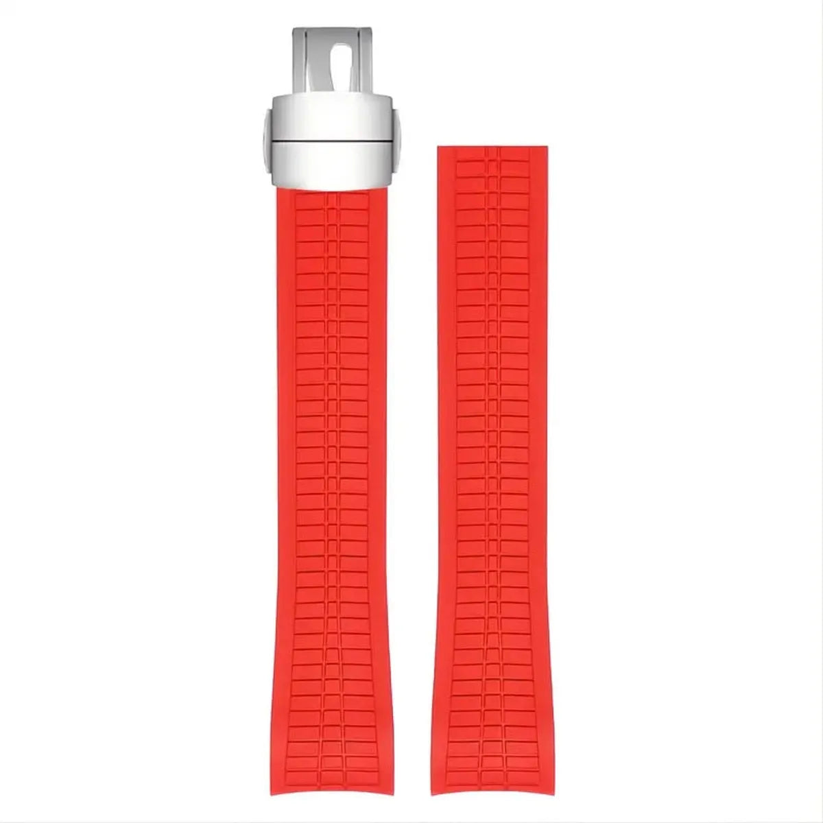 Curved-End Rubber Watch Strap 21mm – Compatible with Patek Philippe Aquanaut 5168G-VivaStraps-Viva Timepiece