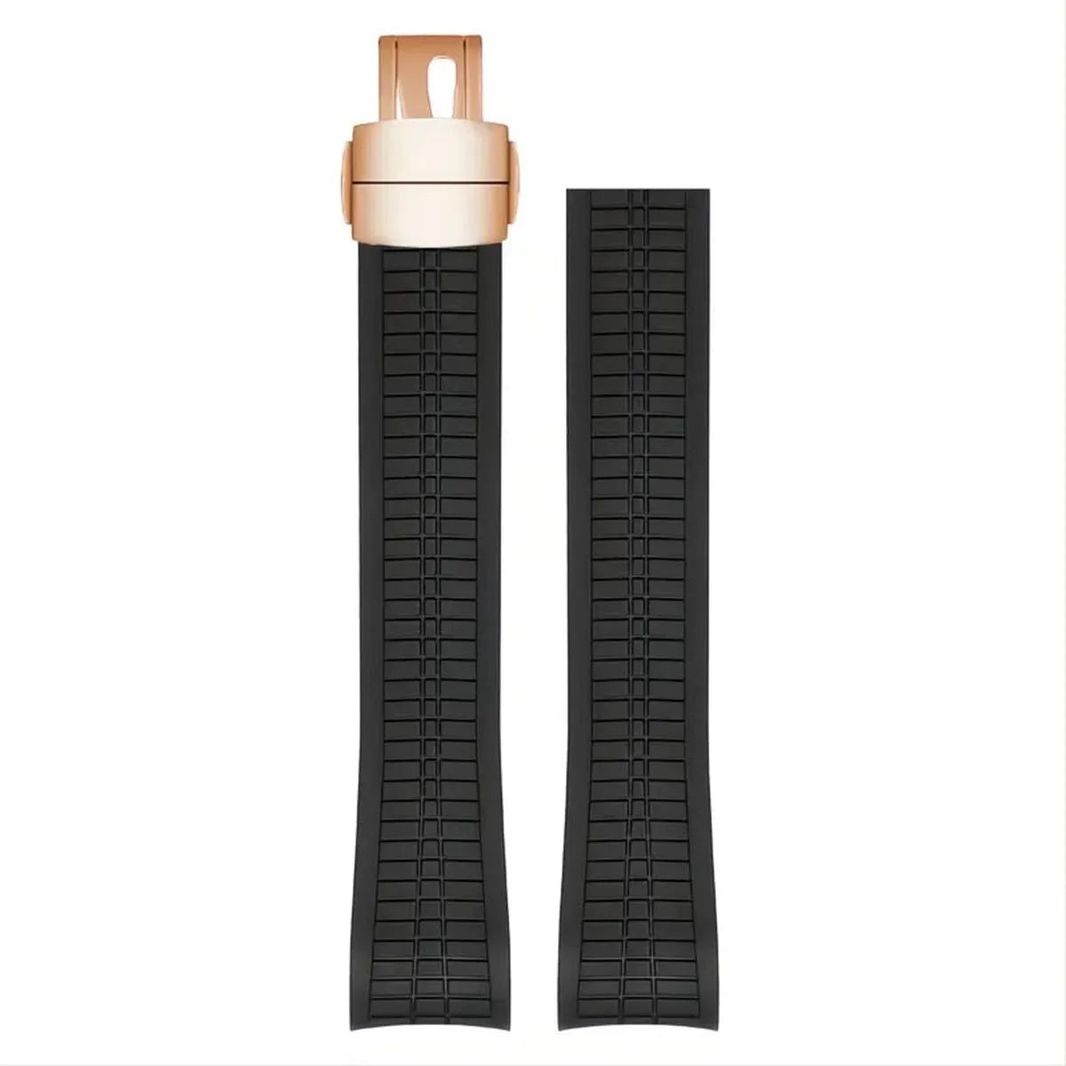 Curved-End Rubber Watch Strap 21mm – Compatible with Patek Philippe Aquanaut 5168G-VivaStraps-Viva Timepiece
