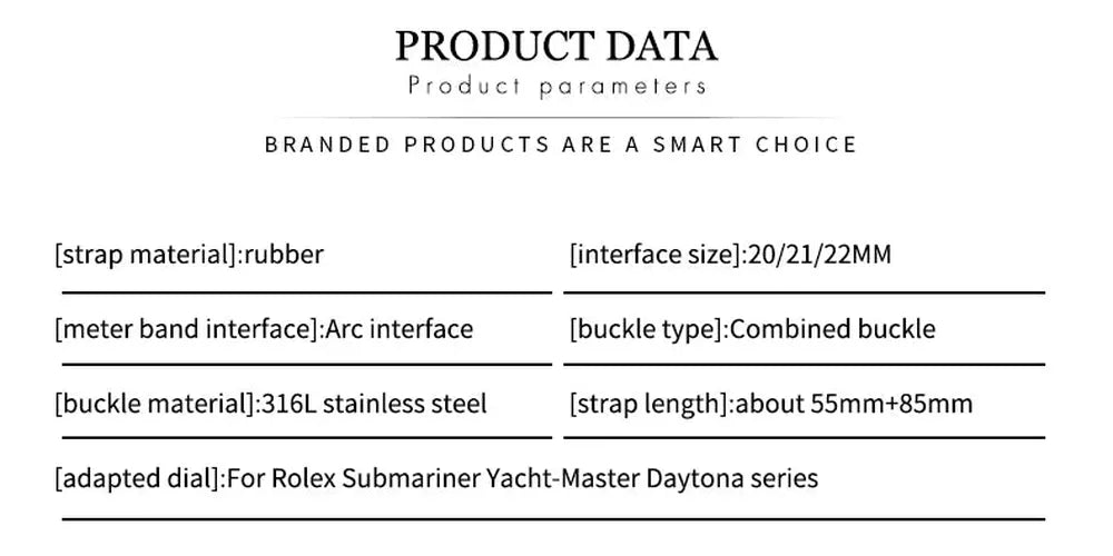 Curved-End Silicone Rubber Watch Strap – 19mm / 20mm, Stainless Steel Deployment Clasp-Straptique-Viva Timepiece
