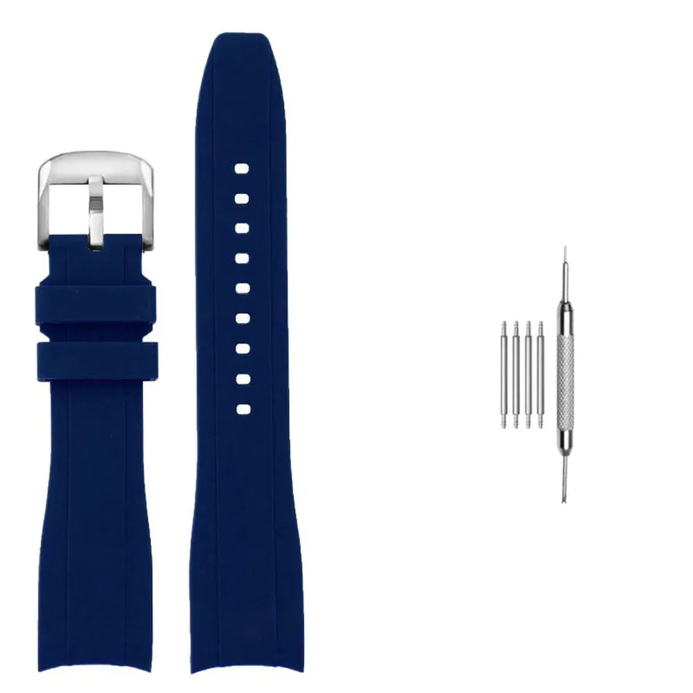 Curved End Silicone Watch Strap Compatible with Casio Duro MDV106 MDV107-VivaStraps-Viva Timepiece