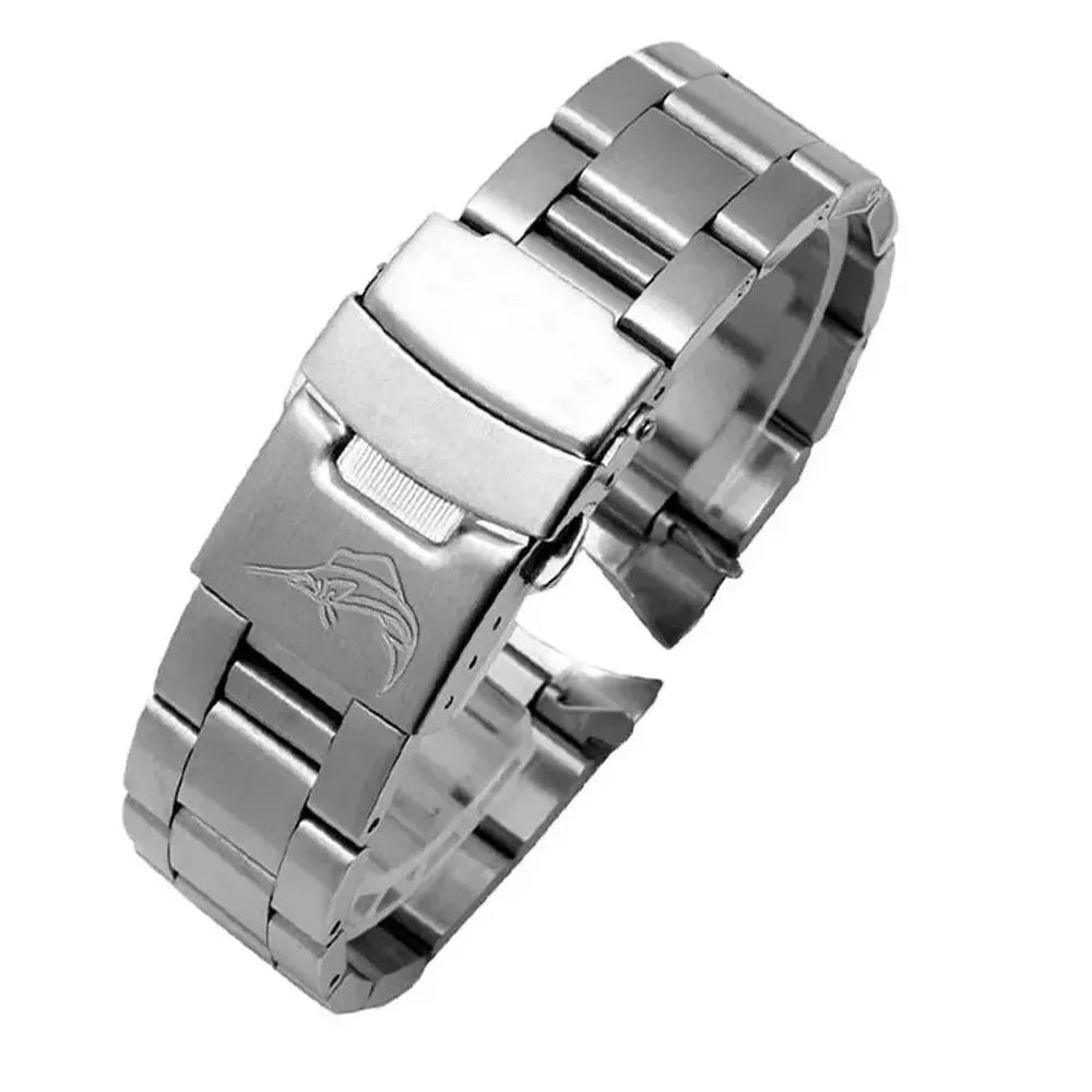 Curved-End Stainless Steel Bracelet 22mm – Compatible with Casio Duro MDV106 / MDV107-ChronoCraft-Viva Timepiece
