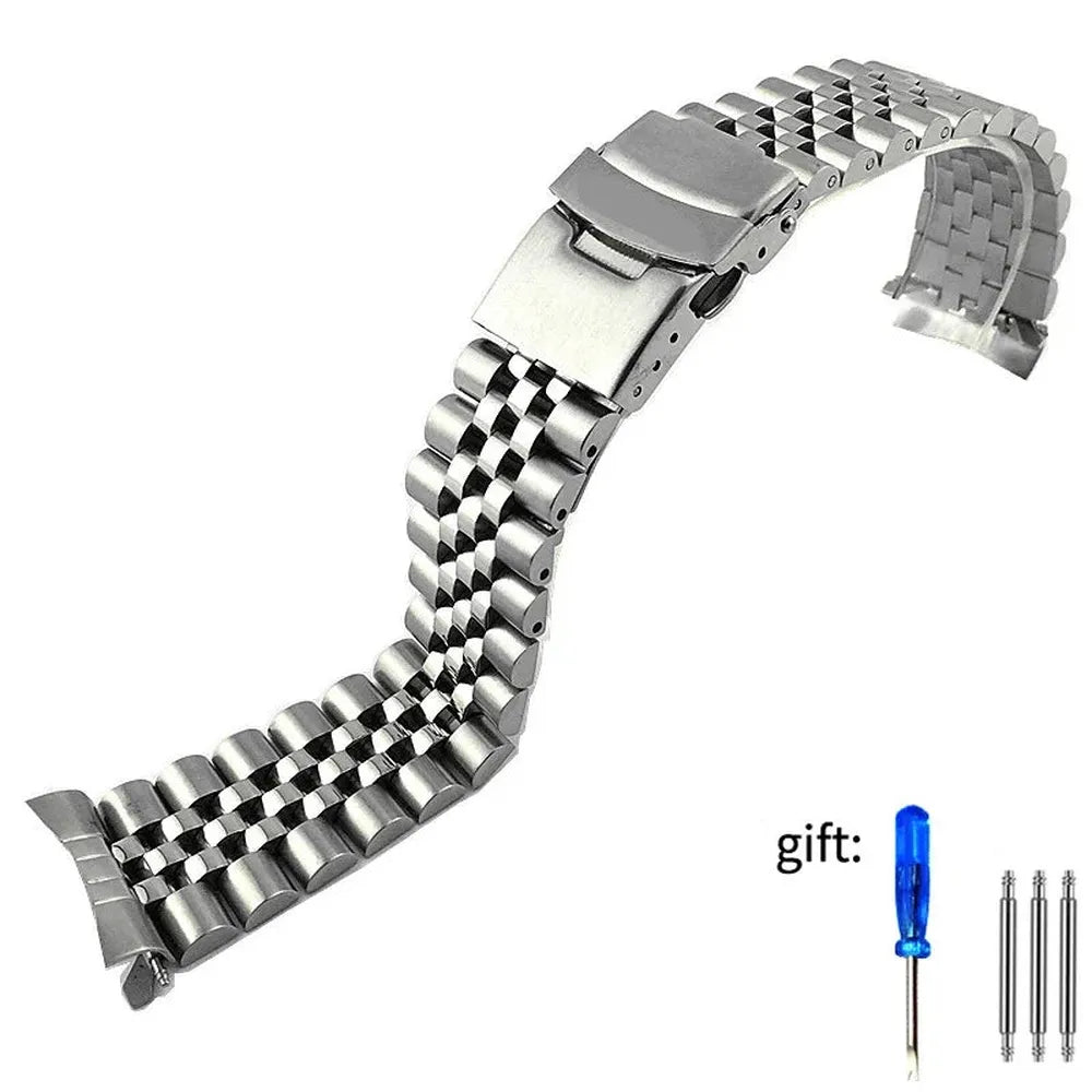 Curved-End Stainless Steel Bracelet 22mm – Compatible with Casio Duro MDV106 / MDV107-ChronoCraft-Viva Timepiece