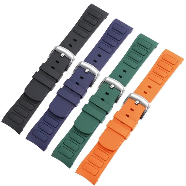 Curved Rubber Watch Strap 22mm – Compatible with Mido Multifort TV M049.526-VivaStraps-Viva Timepiece