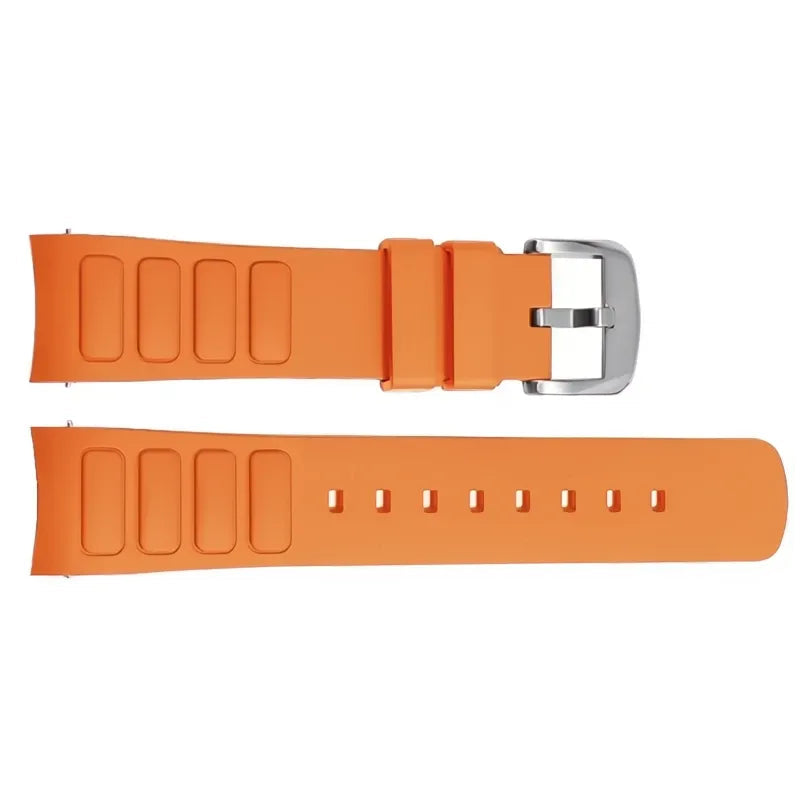 Curved Rubber Watch Strap 22mm – Compatible with Mido Multifort TV M049.526-VivaStraps-Viva Timepiece
