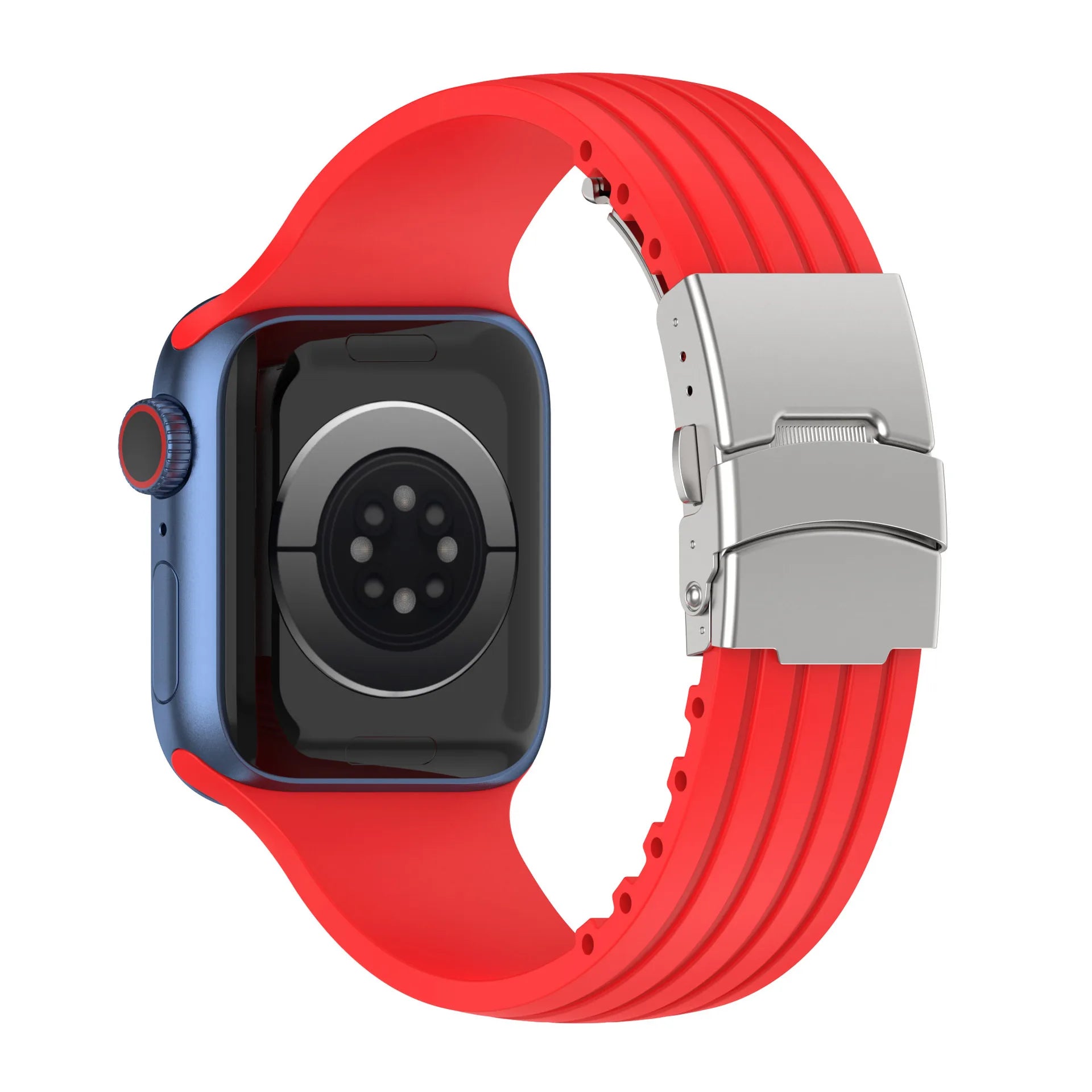 Cut-to-Size Ribbed Silicone Band Compatible with Apple Watch-ModuLoop-Viva Timepiece