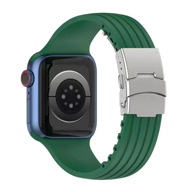 Cut-to-Size Ribbed Silicone Band Compatible with Apple Watch-ModuLoop-Viva Timepiece