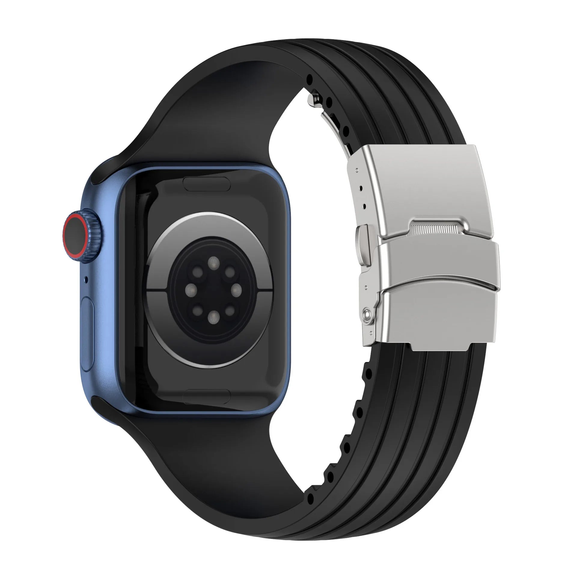 Cut-to-Size Ribbed Silicone Band Compatible with Apple Watch-ModuLoop-Viva Timepiece