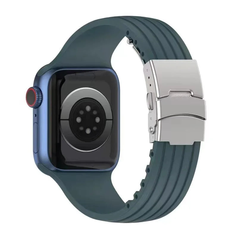 Cut-to-Size Ribbed Silicone Band Compatible with Apple Watch-ModuLoop-Viva Timepiece
