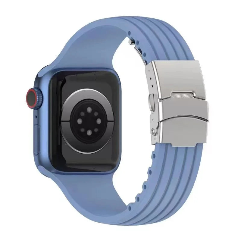 Cut-to-Size Ribbed Silicone Band Compatible with Apple Watch-ModuLoop-Viva Timepiece