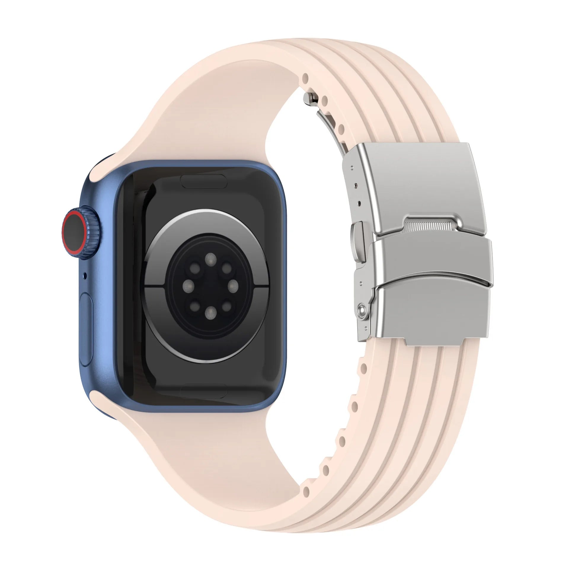 Cut-to-Size Ribbed Silicone Band Compatible with Apple Watch-ModuLoop-Viva Timepiece