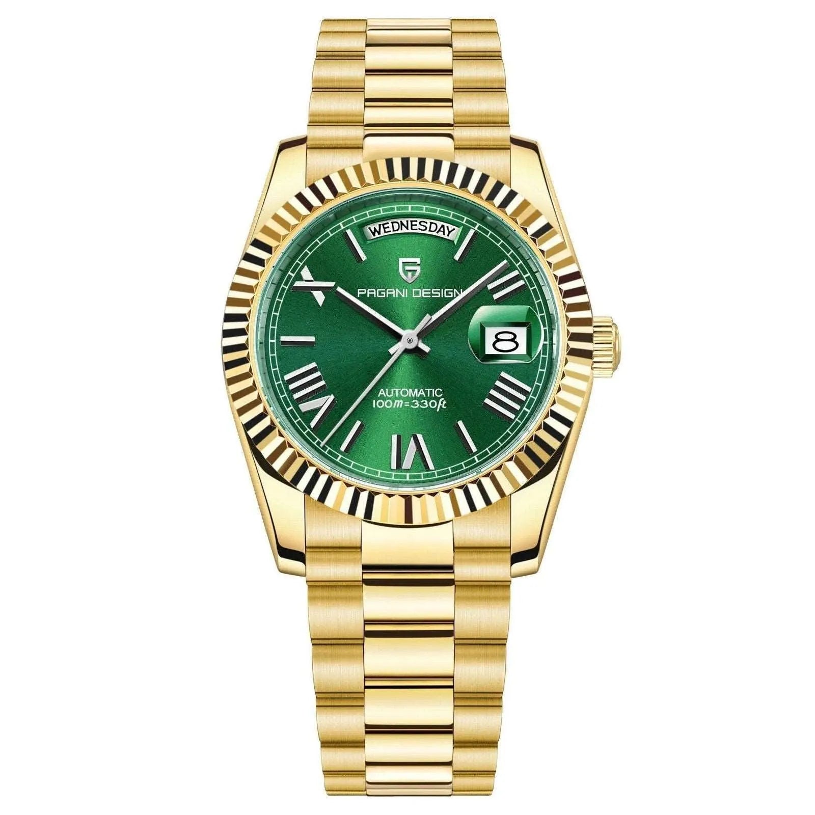 Pagani Design PD-1752 Day-Date-Style Automatic Homage Watch – 36mm, Sapphire Crystal-Pagani Design-Viva Timepiece