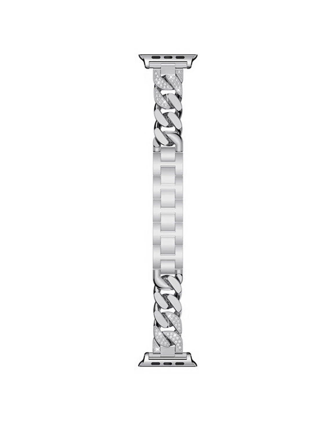 Diamond Cuban Link Bracelet – Compatible with Apple Watch-Tivra-Viva Timepiece
