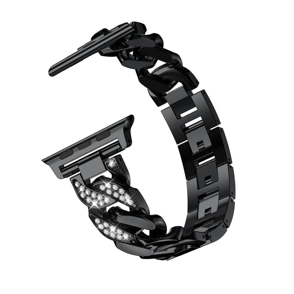 Diamond Cuban Link Bracelet – Compatible with Apple Watch-Tivra-Viva Timepiece