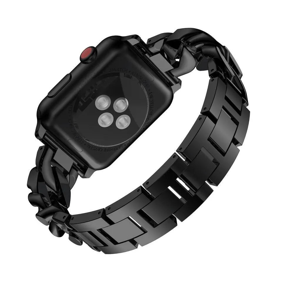 Diamond Cuban Link Bracelet – Compatible with Apple Watch-Tivra-Viva Timepiece