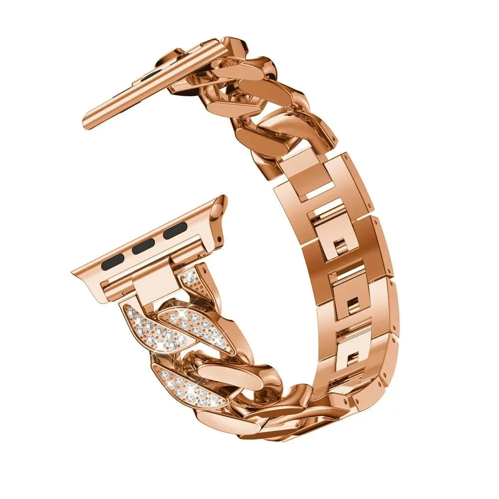 Diamond Cuban Link Jewelry Bracelet for Apple Watch-Tivra-Viva Timepiece