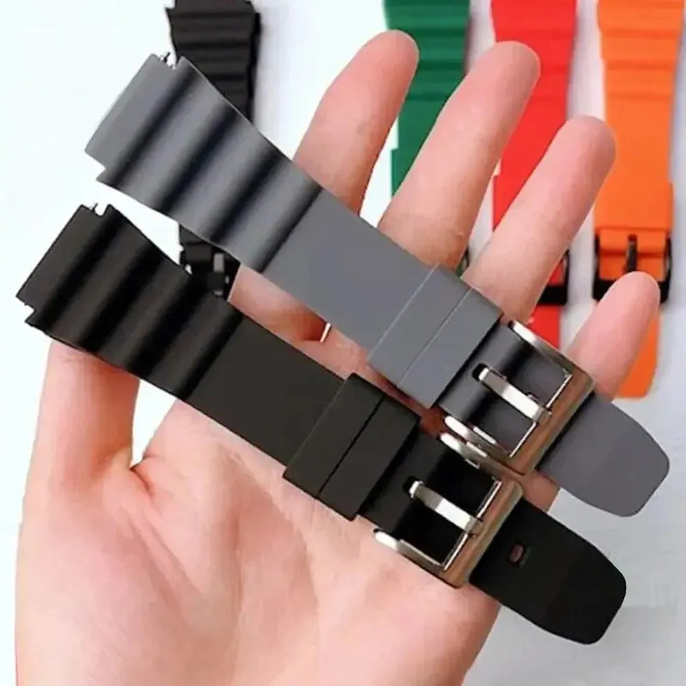 Silicone Sport Watch Strap with Quick Release – 20mm / 22mm, Stainless Steel Buckle-VivaStraps-Viva Timepiece