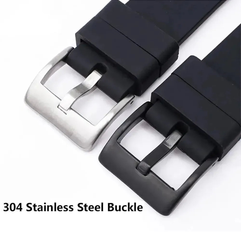 Silicone Sport Watch Strap with Quick Release – 20mm / 22mm, Stainless Steel Buckle-VivaStraps-Viva Timepiece