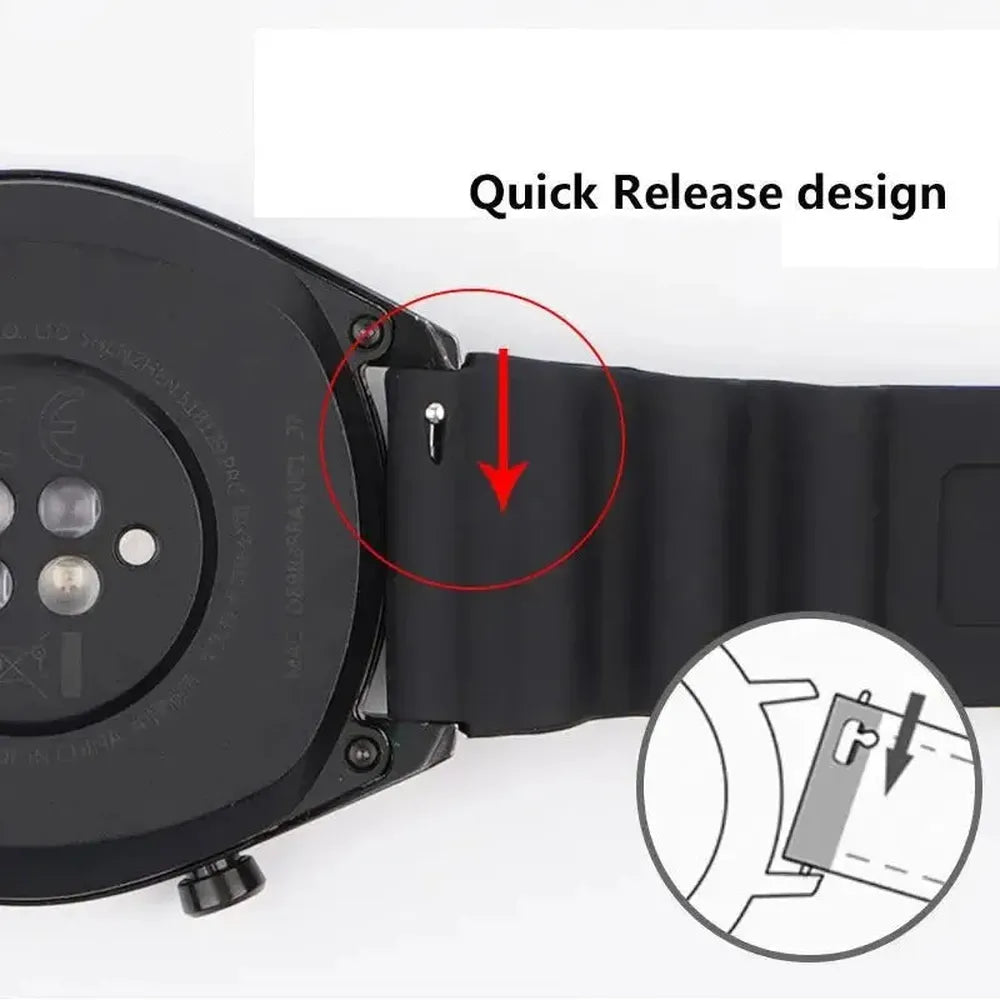 Silicone Sport Watch Strap with Quick Release – 20mm / 22mm, Stainless Steel Buckle-VivaStraps-Viva Timepiece