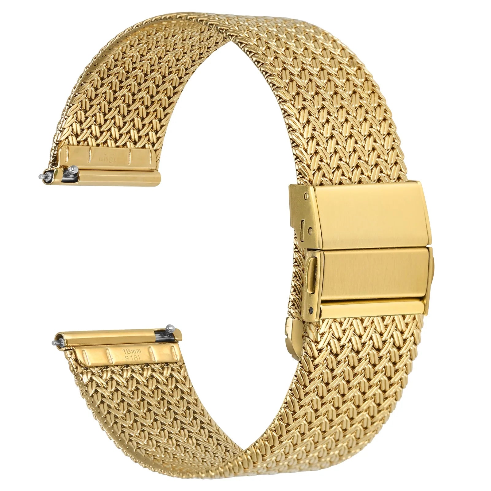 Elite 316L Woven Mesh Watch Band – Quick Release (14mm–22mm)-ChronoCraft-Viva Timepiece
