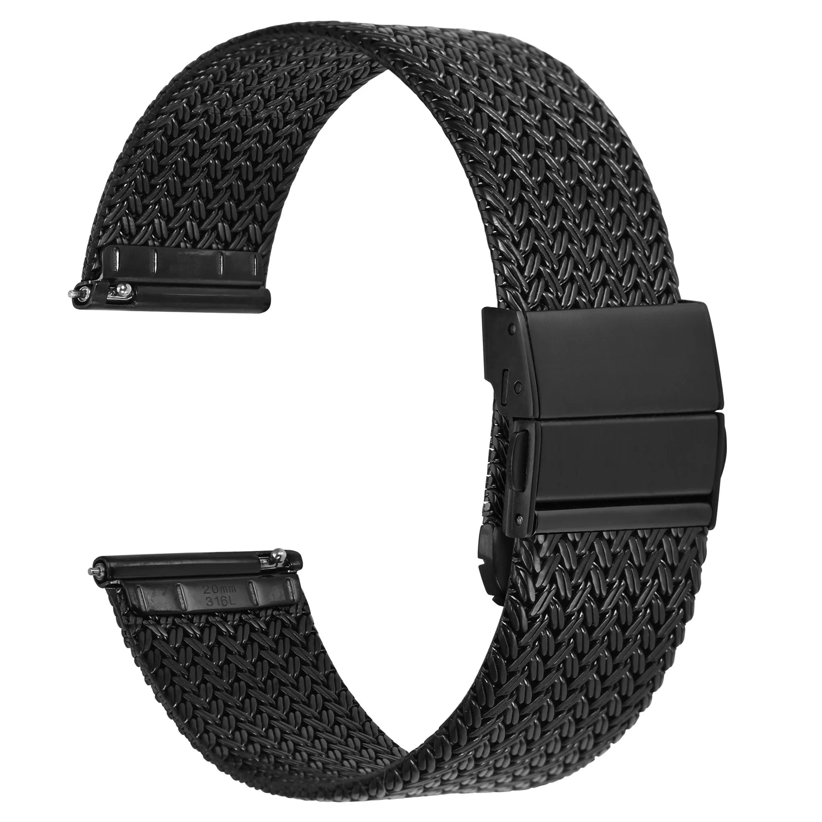 Elite 316L Woven Mesh Watch Band – Quick Release (14mm–22mm)-ChronoCraft-Viva Timepiece
