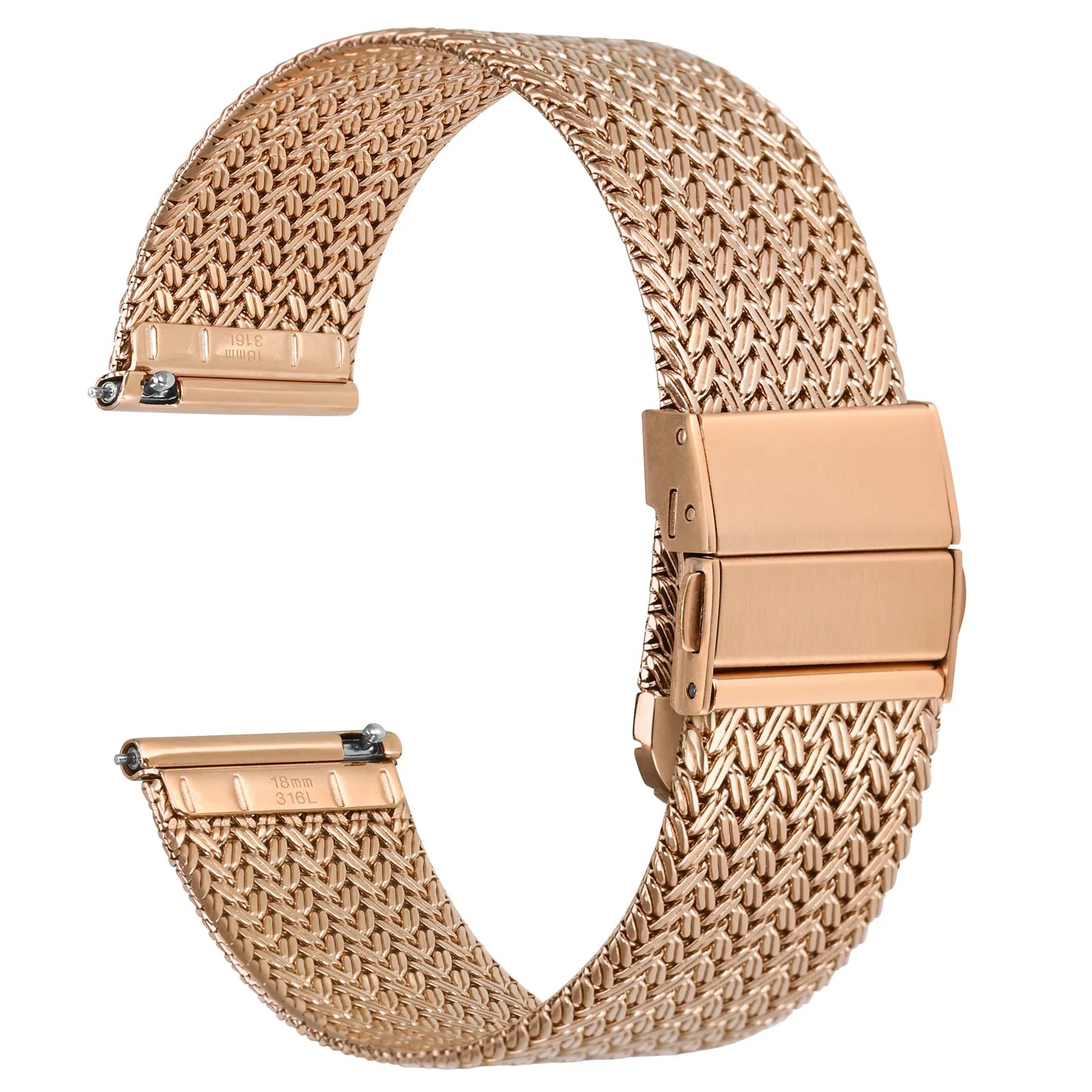 Elite 316L Woven Mesh Watch Band – Quick Release (14mm–22mm)-ChronoCraft-Viva Timepiece