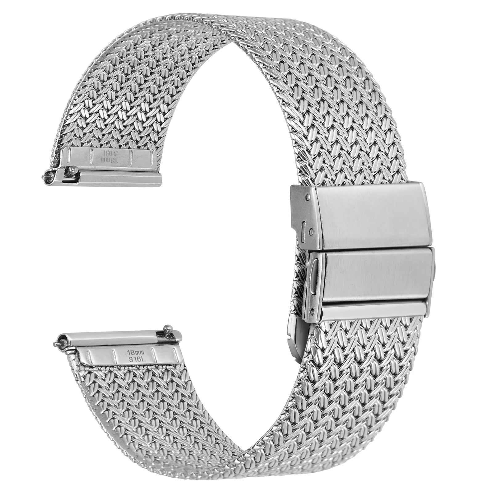 Elite 316L Woven Mesh Watch Band – Quick Release (14mm–22mm)-ChronoCraft-Viva Timepiece