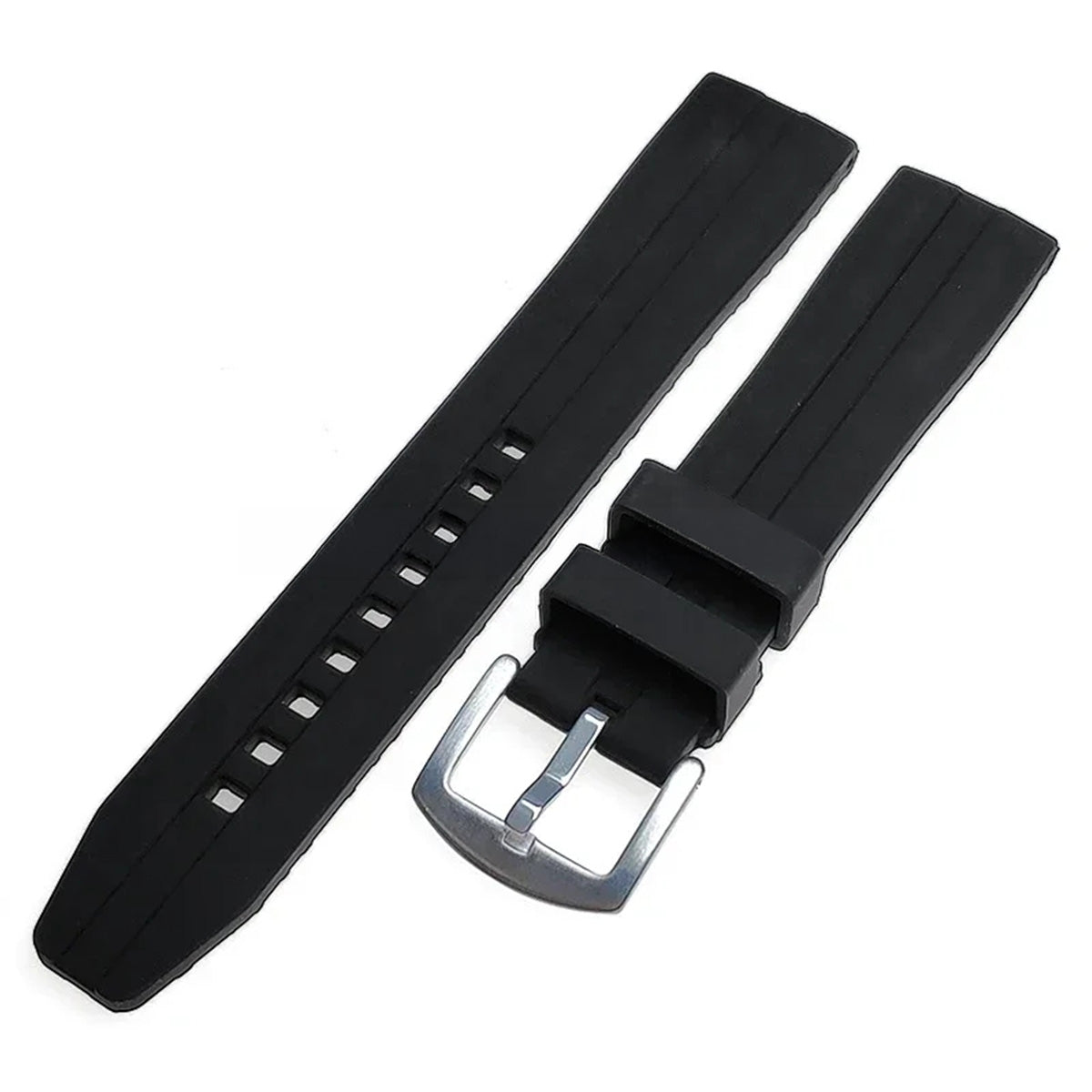 Extended Length Silicone Watch Band Compatible with 20mm / 22mm Watches – XL Waterproof Strap-XL Watch Bands-VivaStraps-Viva Timepiece